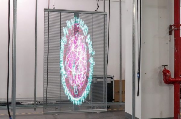 P3.91-7.82 Transparent LED Poster Display Screen 1000mmx1500mm 2