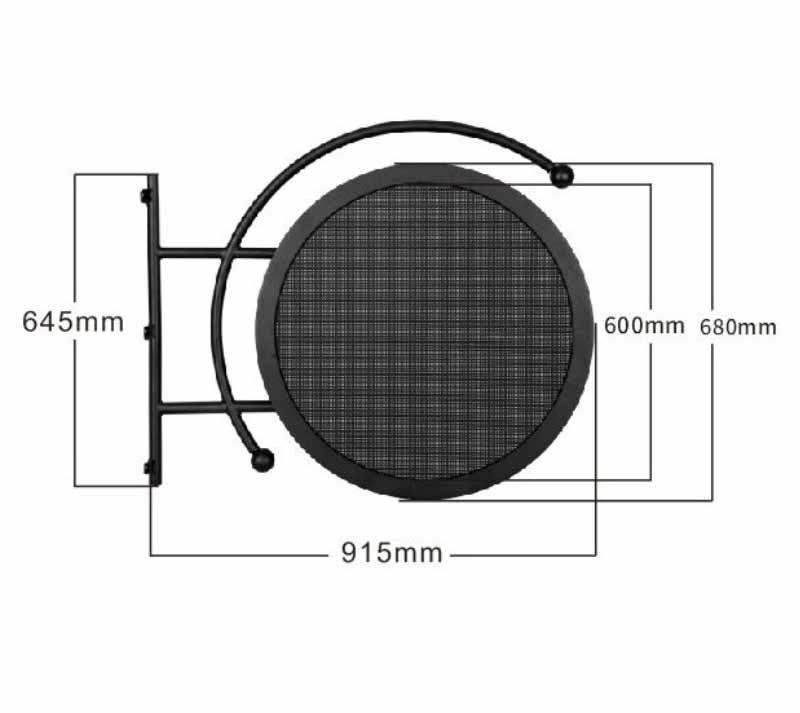 Display a LED circolare Schermo a LED rotondo a doppia faccia 5 Circle LED Display Round LED Display Screen Double Sided 5